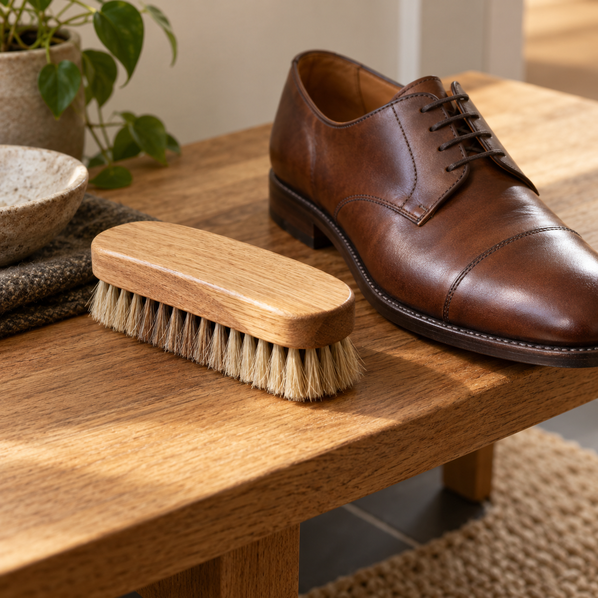 Natural Bristle Shoe Brush