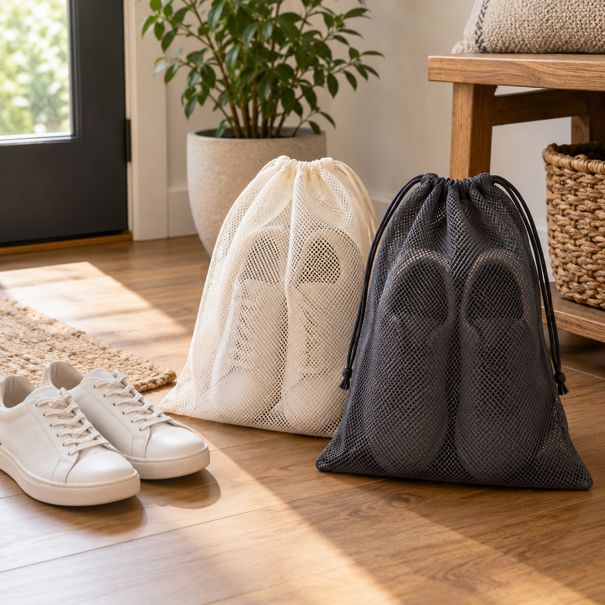 Breathable Mesh Shoe Bag Set
